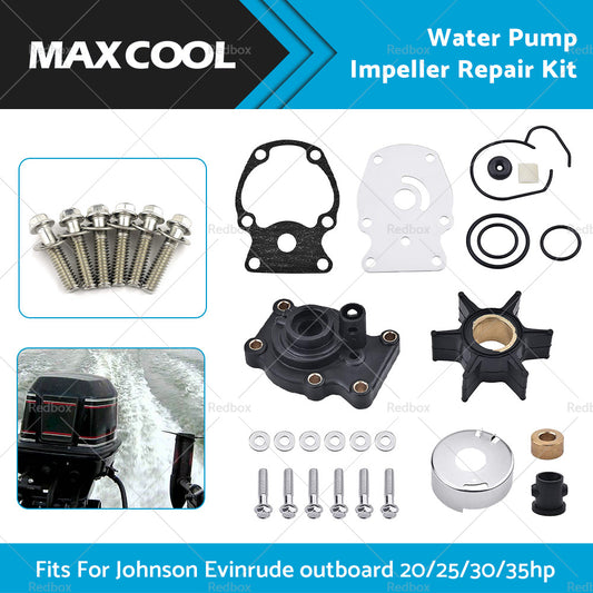 Water Pump Impeller Kit For 20hp 25hp 30hp 35hp Johnson Evinrude outboard 393630