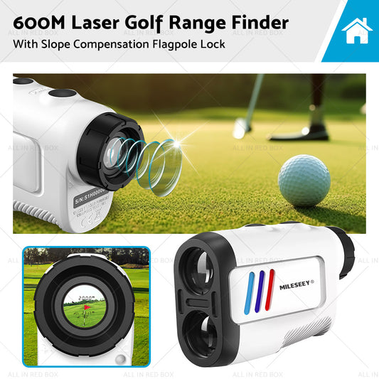 600M Laser Golf Range Finder with Slope Compensation Flagpole Lock