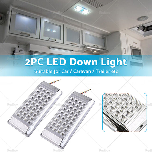 2PCS 12V LED Down Light Cabin Ceiling Lamp Boat Camper Trailer RV Caravan Lights