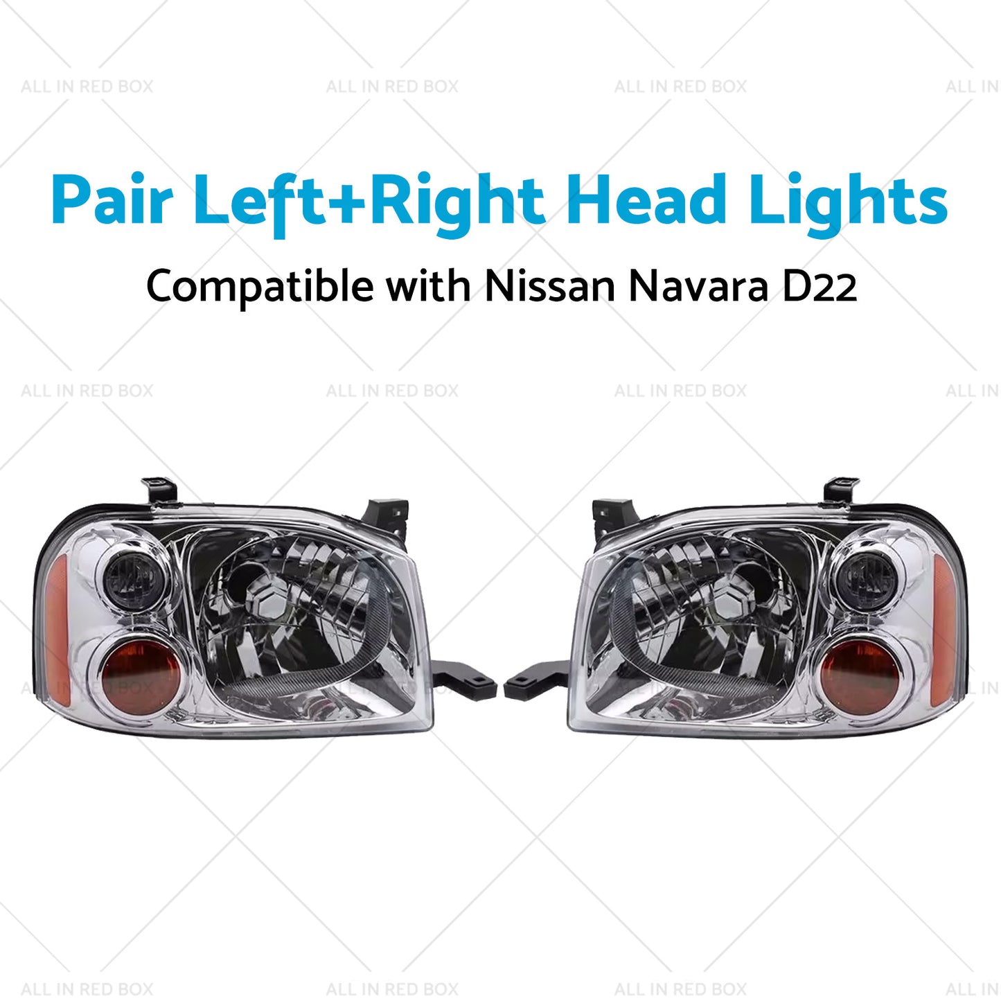 LeftRight Pair Light Front Lamp Head Lights Suitablefor Nissan Navara D22 01-15