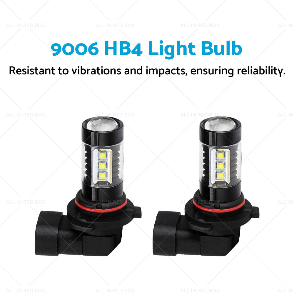 2x 9006 HB4 LED Car Fog Light Headlight Bulb Lamps 6500K White 80W