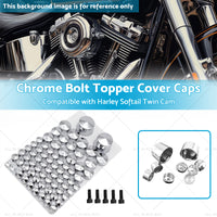 Chrome Bolt Topper Cover Caps Suitable for Harley Twin Cam Softail 07-13