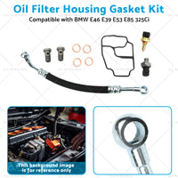 Engine Oil Filter Housing Gasket Kit Suitable for BMW 325Ci X5 Z3 E46 E39 E53