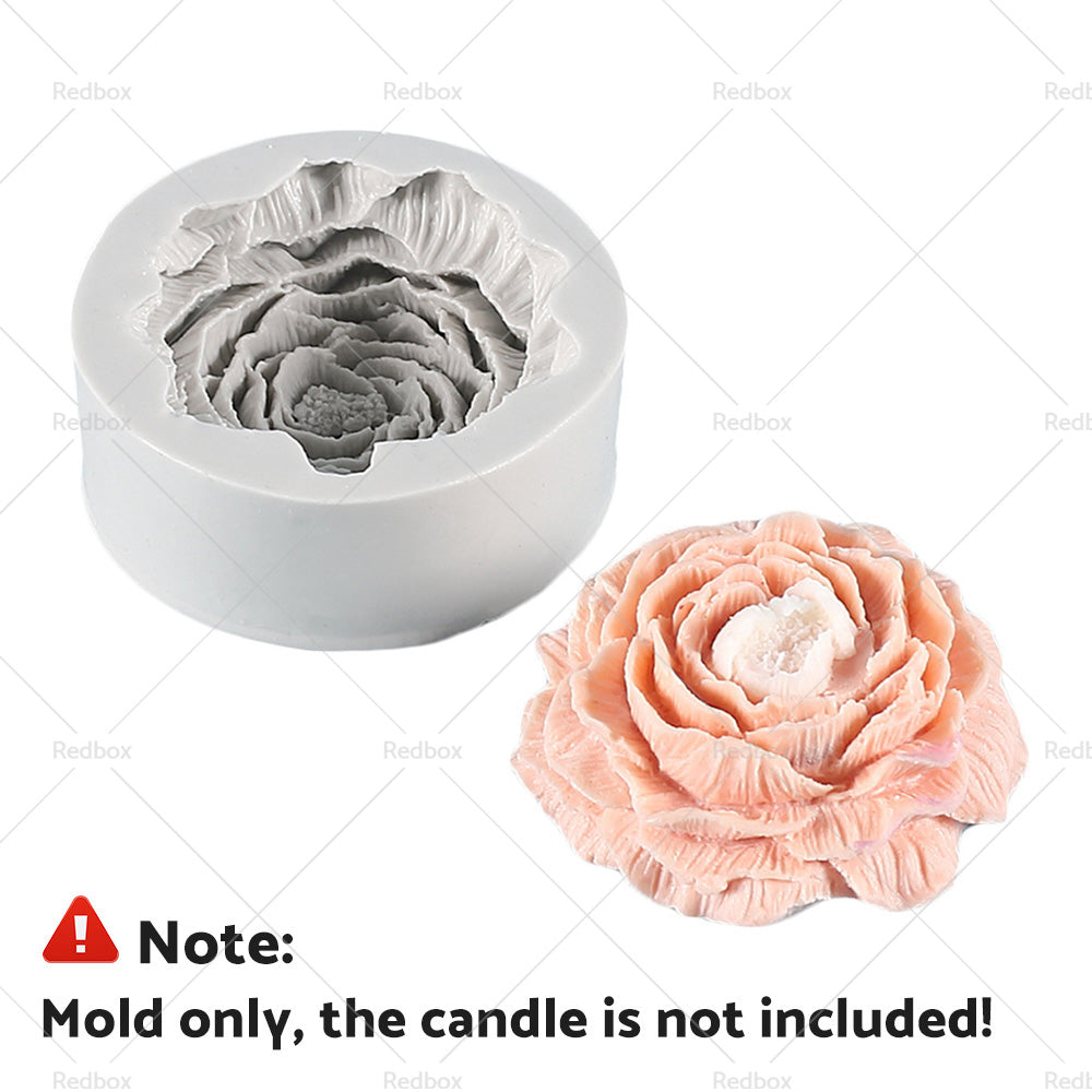 Silicone Peony Aromatherapy Soap Wax Candle MOLD Making Resin Mould DIY Craft