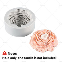 Silicone Peony Aromatherapy Soap Wax Candle MOLD Making Resin Mould DIY Craft