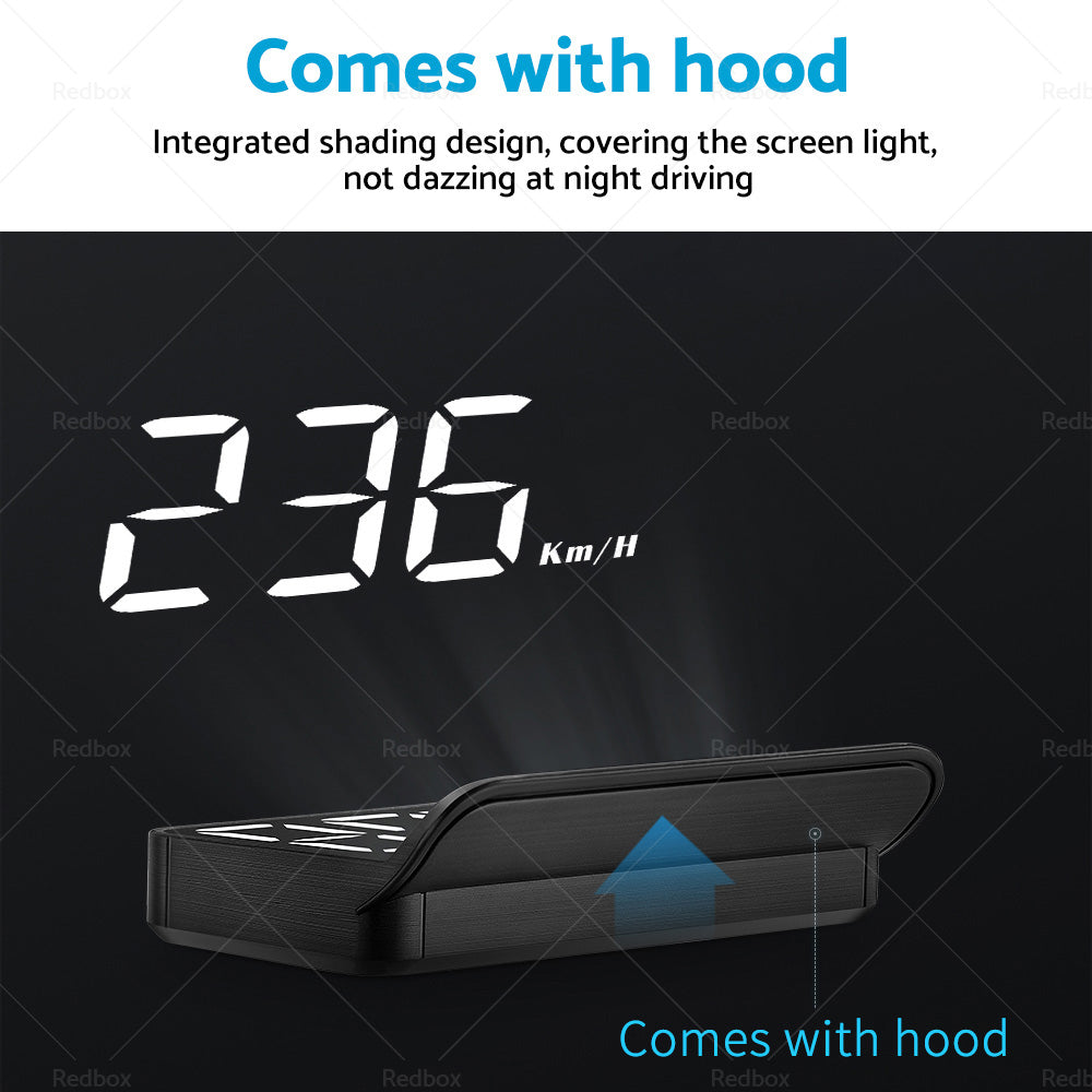 Universal HUD Head UP GPS Speedometer Digital Display Car Speed Warning OBD2 II