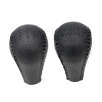 Black 2x Leather Transfer Case and Gear Shift Knobs Suitable for Nissan Patrol GQ GU