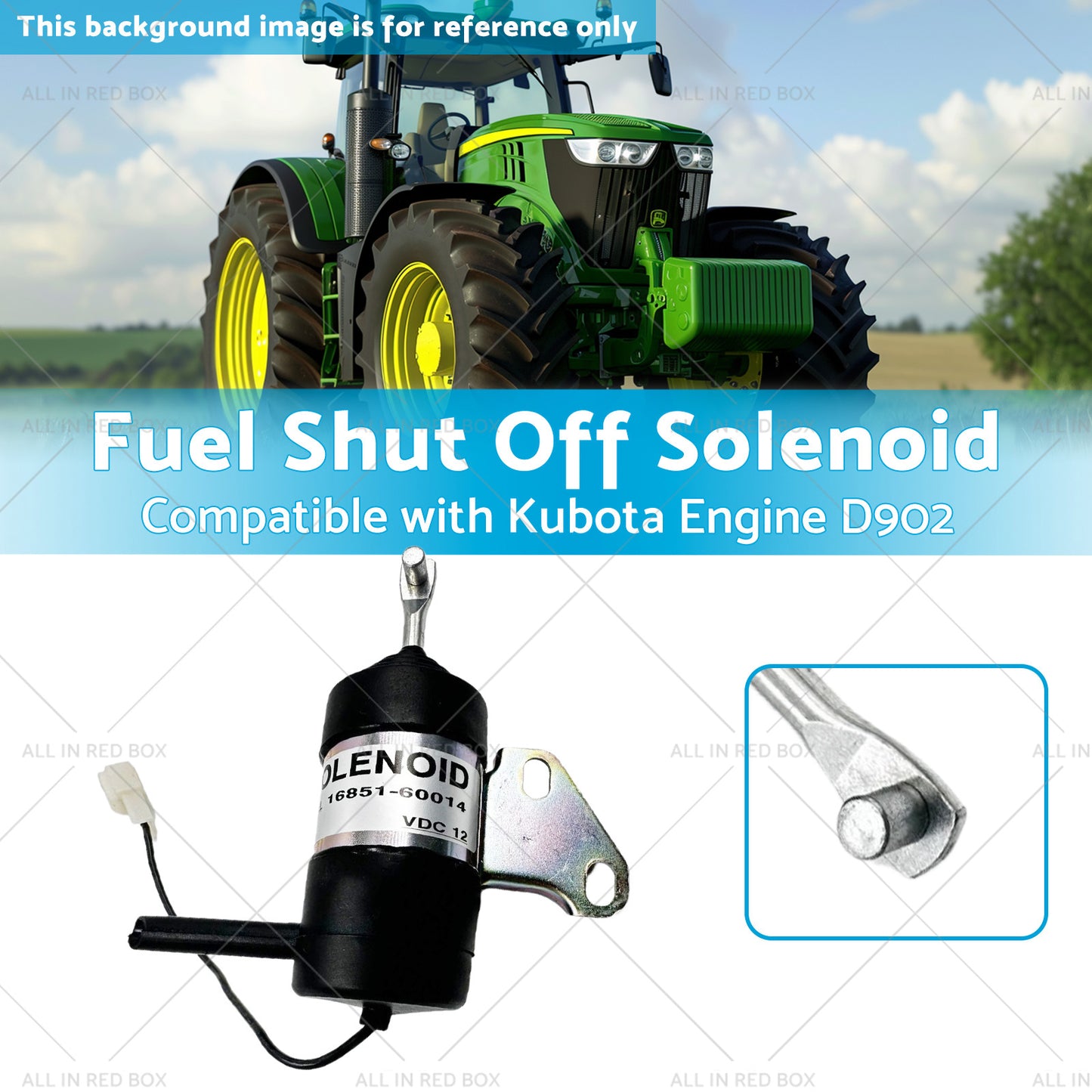 {{ Fuel Shut Off Solenoid Suitable for Kubota D902 BX2230D 16851-60014 052600-453 }} - Buy Car Parts Online at {{ Kaka Auto Parts }}.