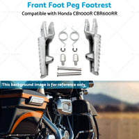 Front Foot Peg Footrest Silver Suitable For Honda CB1000R CBR600RR CBR1000RR