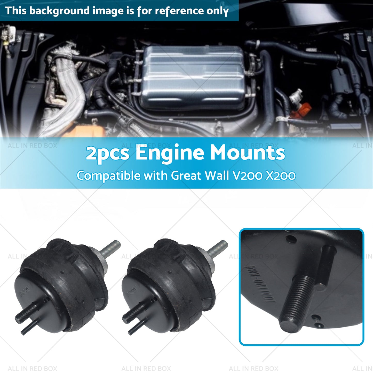 2x Engine Mount Suitable for Great Wall V200 X200 2.0L GW4D20 Diesel Auto or Manual