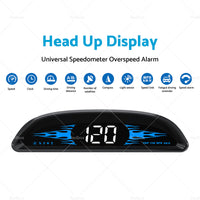Car HUD Head Up Display LCD Digital GPS Speedometer Overspeed Alarm Universal