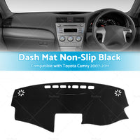 Non-Slip Dash Mat Suitable For Toyota Camry 2007-2011 Dashboard Cover Black