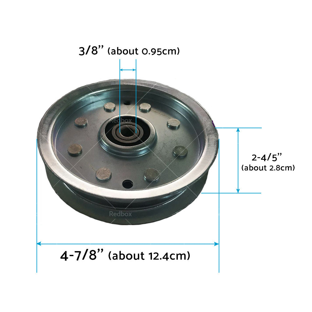 2 X Flat Idler Pulley For Cub Cadet  and  MTd Ride on Mowers 756-04129 , 753-08171