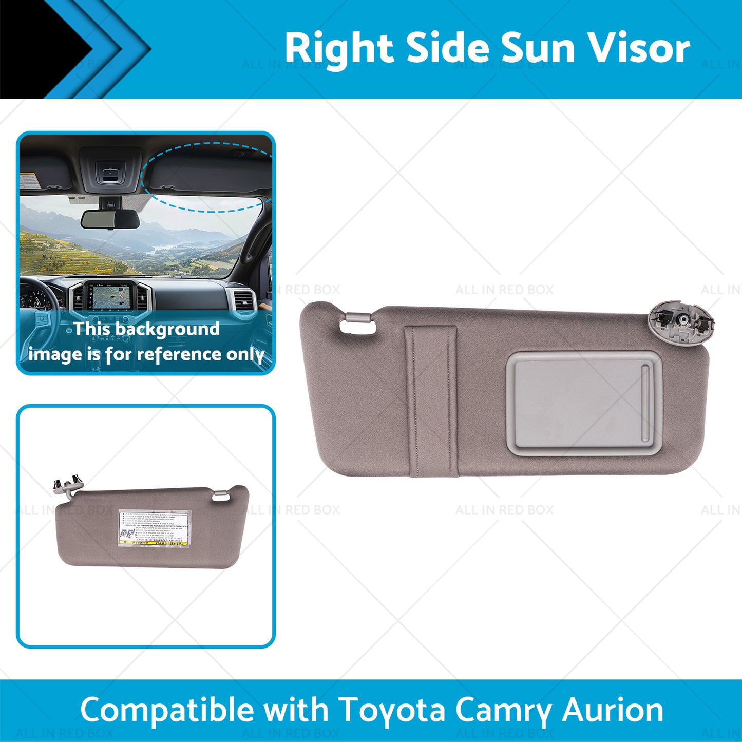 74310-06750-E0 Right Side Sun Visor Suitablefor Toyota Camry Aurion 07-11