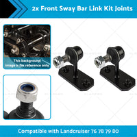 2x Front Sway Bar Link Kit Joints Suitable for Landcruiser 76 78 79 80 92-03