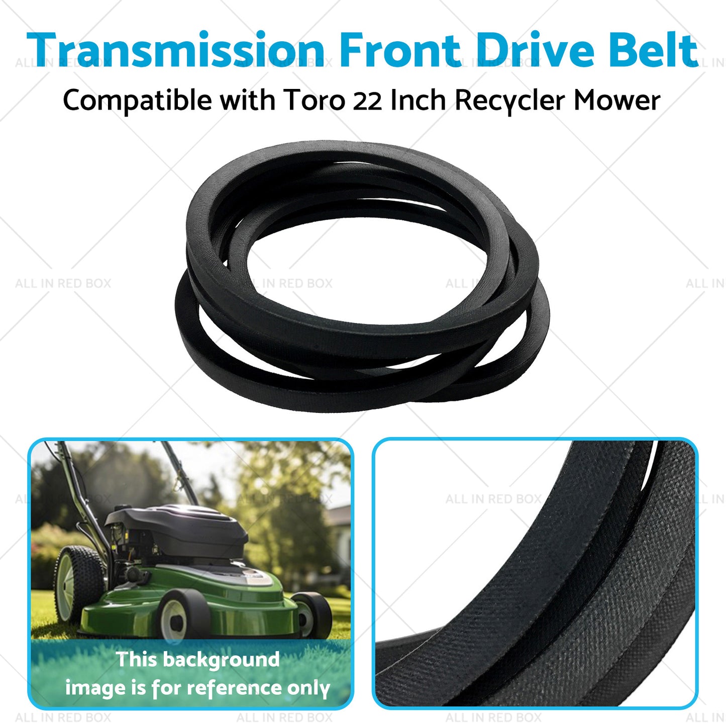 117-1018 Transmission Front Drive Belt Suitable for Toro 22 Inch Recycler Mower