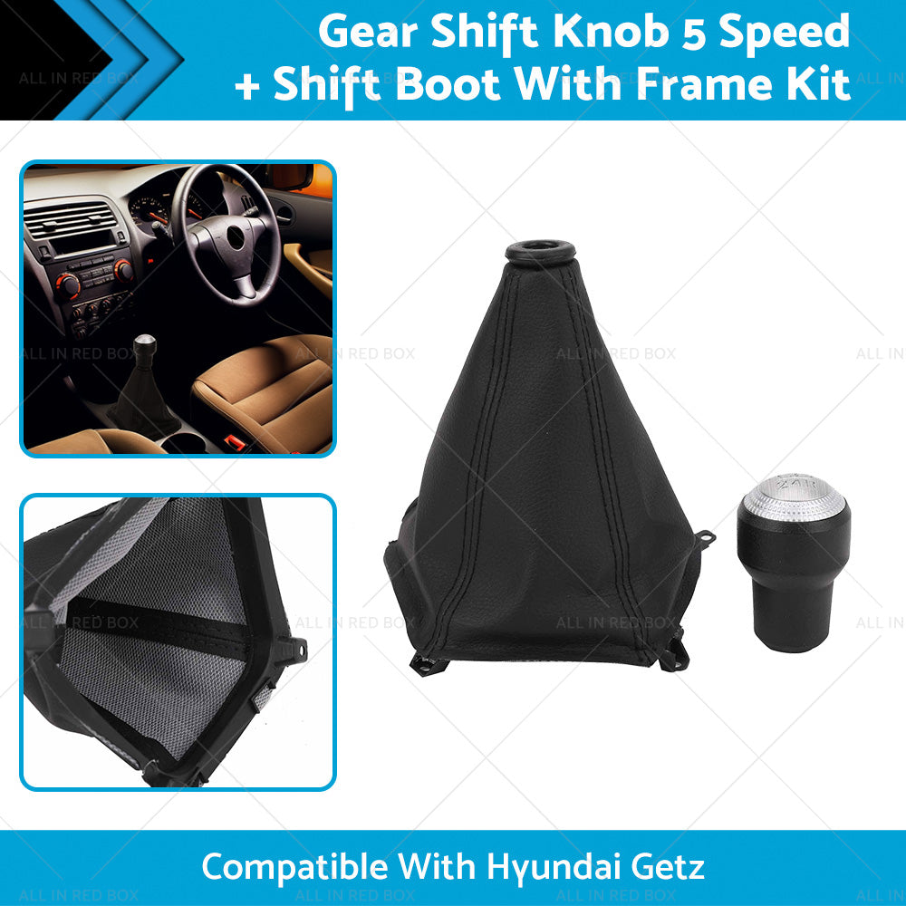 Gear Shift Knob 5 SpeedShift Boot Frame Kit Suitable For Hyundai Tucson 04-09