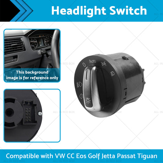 Headlight Switch Suitable for VW CC Eos Golf Jetta Passat Tiguan 5ND941431B