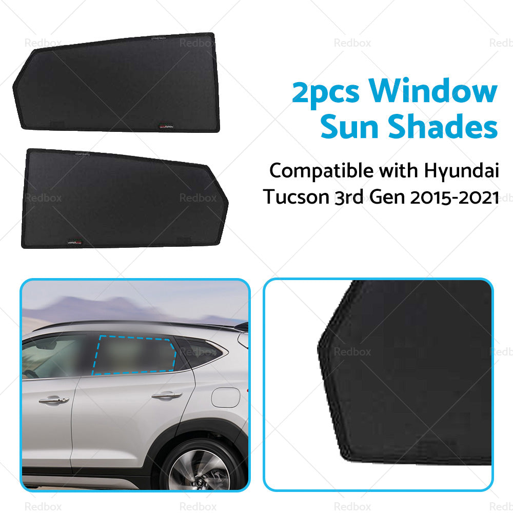 2PCS Rear Car Window Sun Shades Suitable For Hyundai Tucson 3rd Gen 2015-2021