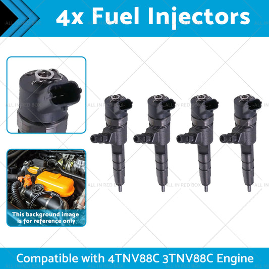 4x Fuel Injectors Suitable for 4TNV88C 3TNV88C Engine 129A00-53100 0445110463