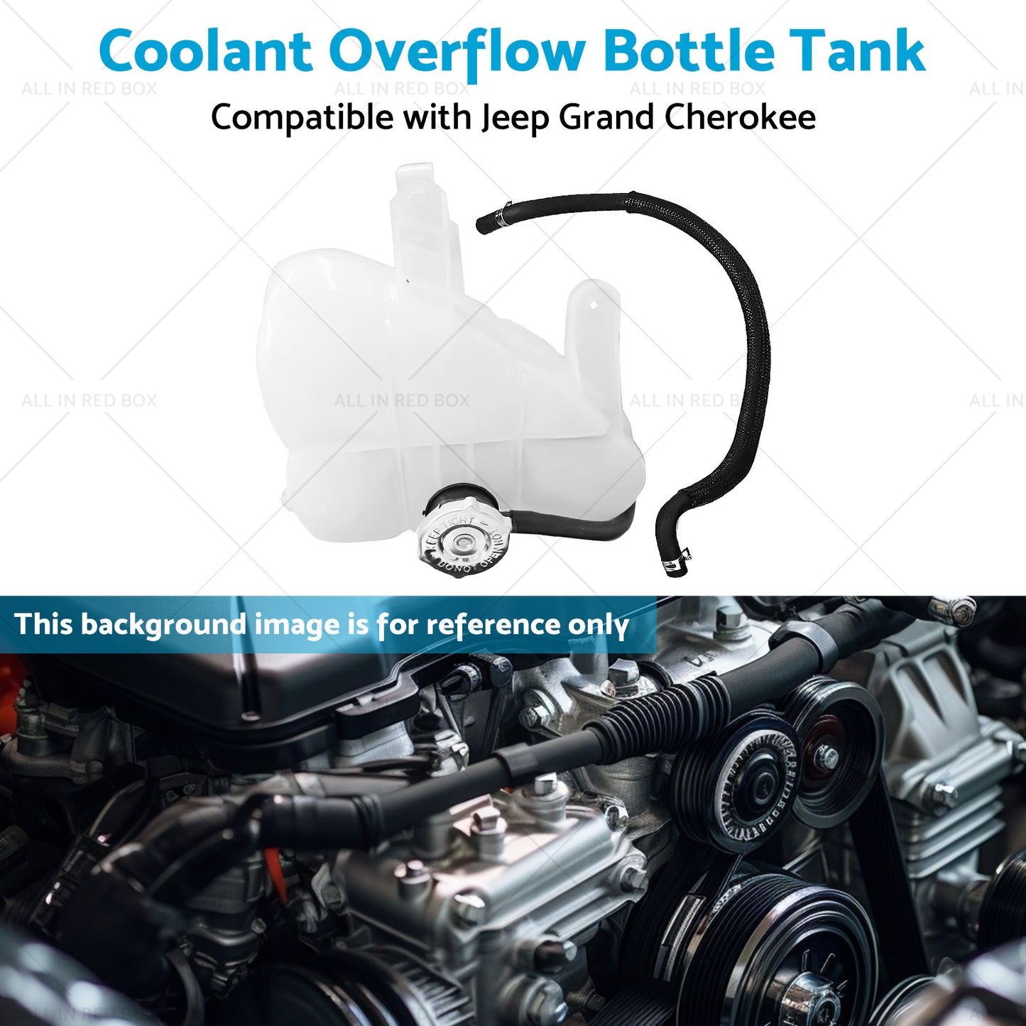 Coolant Overflow Bottle Tank Suitable for Jeep Grand Cherokee WK 3. 0L 01-2015