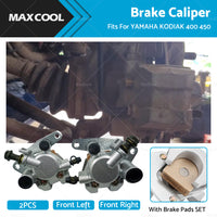 Front LeftRight BRAKE CALIPER with Brake Pads Set Fit For YAMAHA KODIAK 400 450