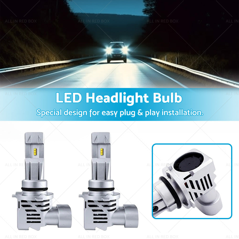 9006 HB4 9012 HIR2 LED Headlight Kit Bulbs 6000K White Fog Light Globe Lamp