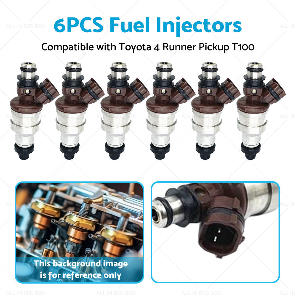 6x Fuel Injector Suitable For Toyota 4Runner Pickup 89-95 T100 93-94 23250-65020