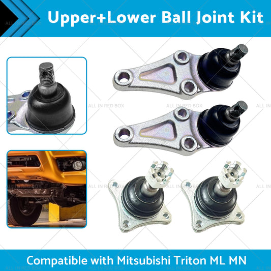 4pcs Upper+Lower Ball Joint Kit Suitable for Mitsubishi Triton ML MN UTE 4WD RWD