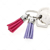 100PCS Key Chain Ring Tassels Pendants Bulk Leather Tassel Crafts Jewelry Making