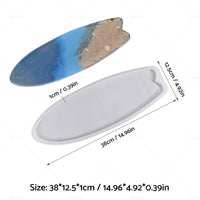 Surfboard Silicone Epoxy Resin Tray Mold Surf Board DIY Ocean Wave Serving Board