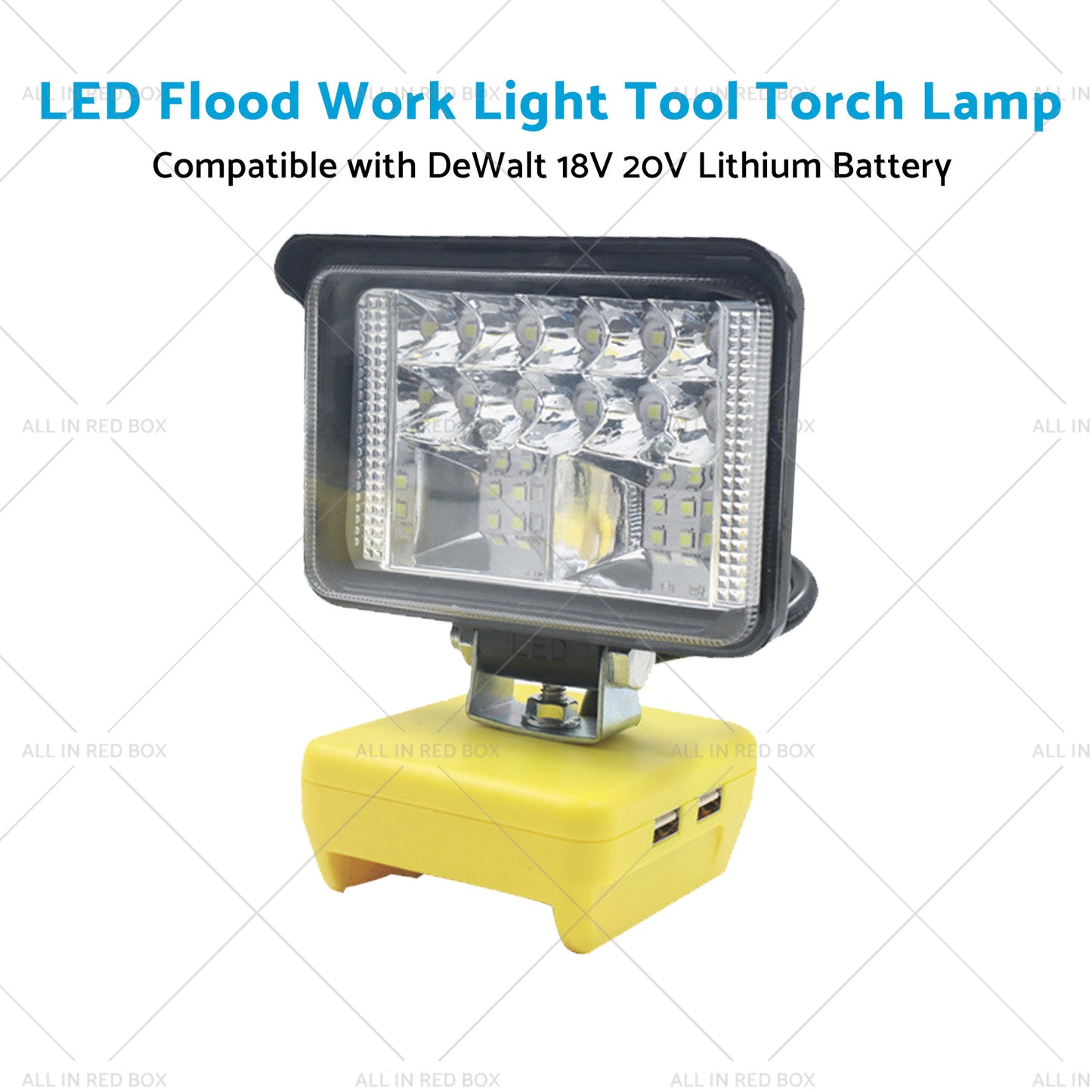 Torch Lamp LED Flood Work Light Tool Suitable for DeWalt 18V 20V Lithium Battery