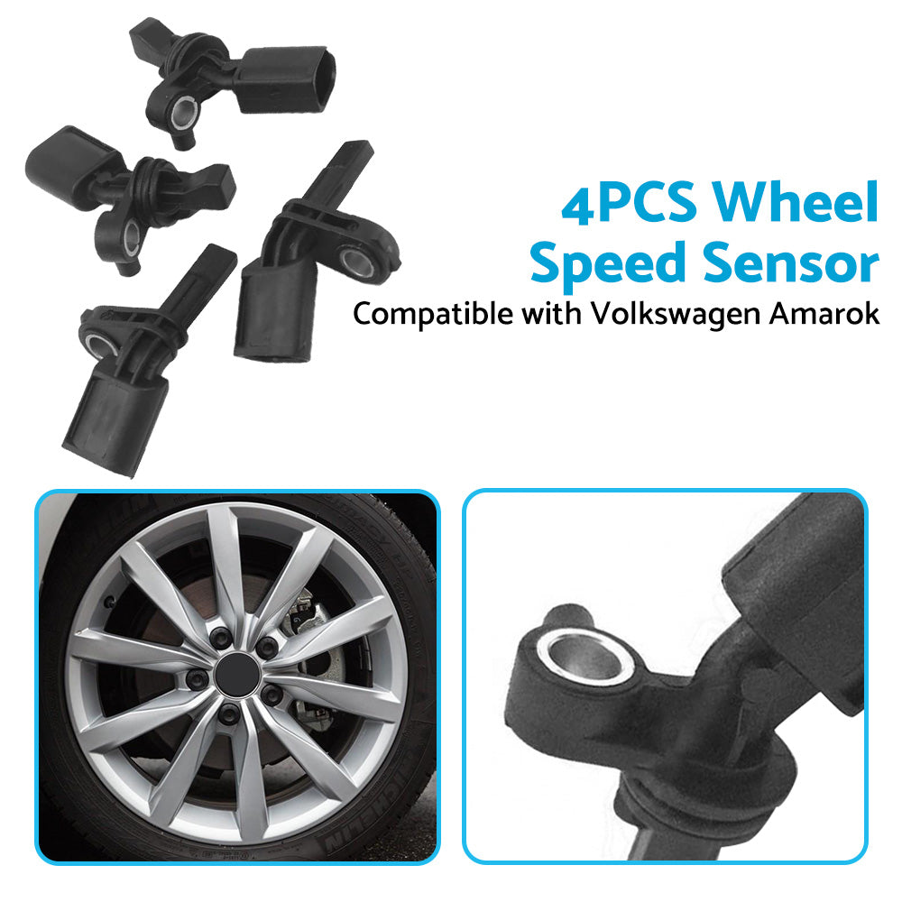 4PCS ABS Wheel Speed Sensor 2H0927807A Suitable for Volkswagen Amarok 2010-2019