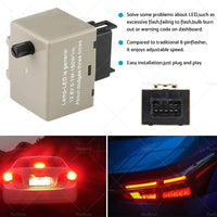 8Pin Speed Adjustable LED Flasher Relay Turn Signal Light Indicators Blinker