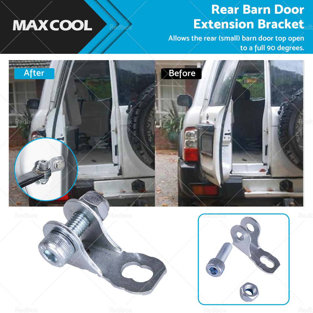 Rear Barn Door Extension Bracket fits Nissan Patrol GU Metal Silver