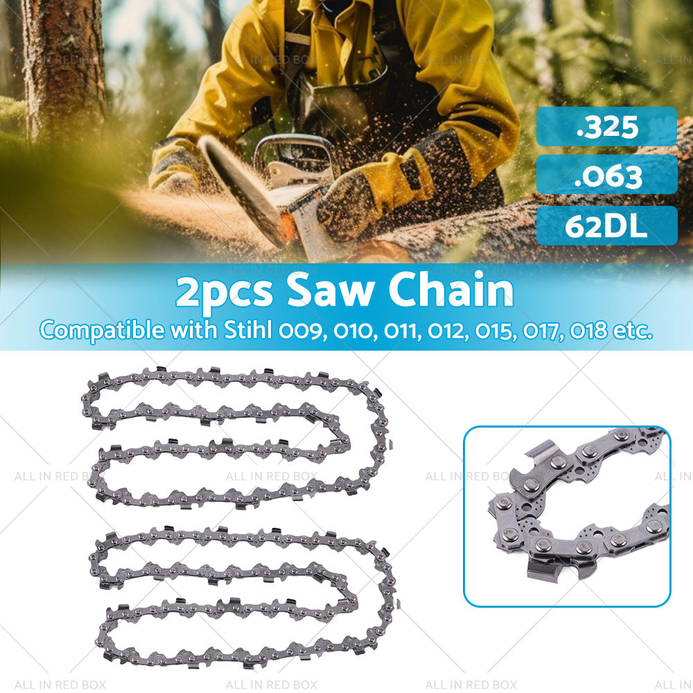 2PCS Pro Chainsaw Chain 62DL 325 063 Semi Chisel Suitable for Stihl MS230C MS250