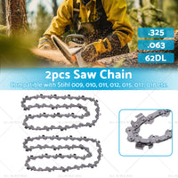 2PCS Pro Chainsaw Chain 62DL 325 063 Semi Chisel Suitable for Stihl MS230C MS250