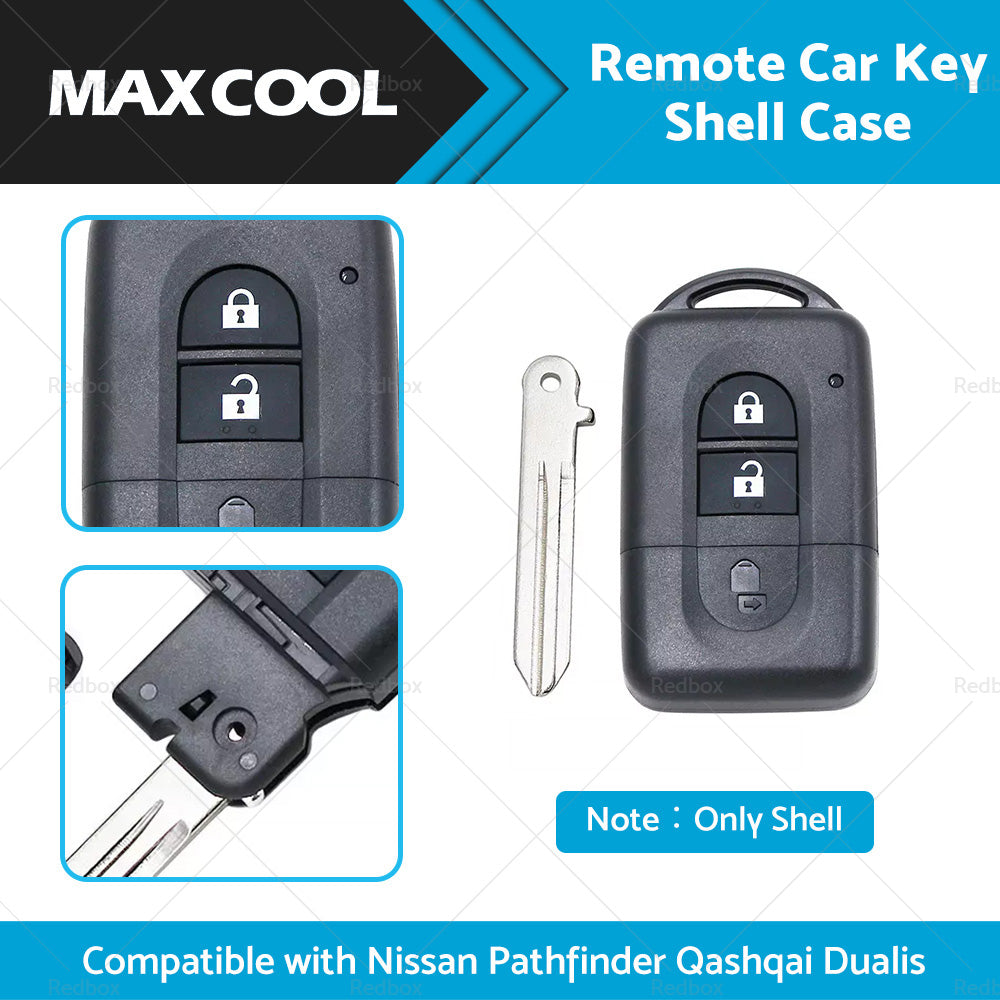 Replacement Remote Car Key Shell Suitable For Nissan Pathfinder Qashqai Dualis