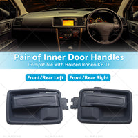 Black Left Right Hand Inner Door Handle with Case Suitable For Holden Rodeo TF