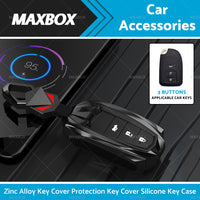 Car Key Cover Silicone Alloy Key Case Protection Suitable for Toyota Vios Yaris