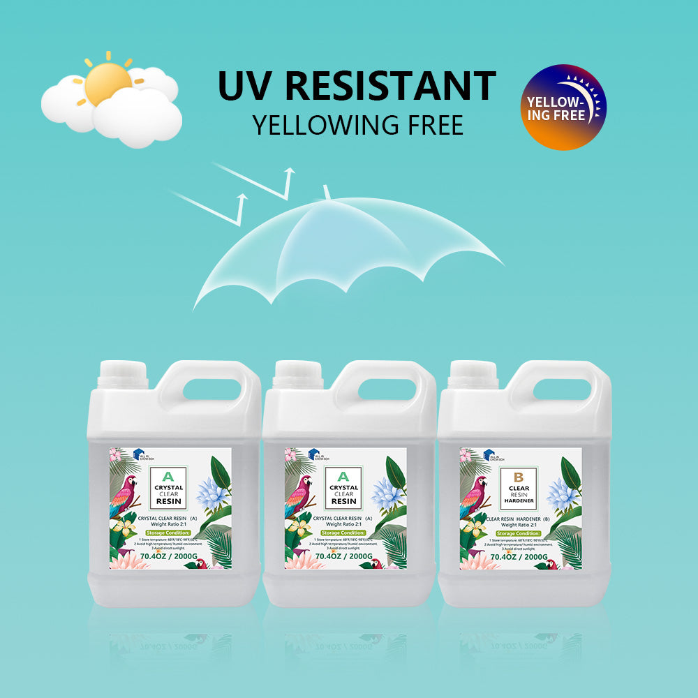 6KG Epoxy Resin 2 1 AB Kit Art DIY UV Crafts Glass  and  Water Clear Epoxy Coating