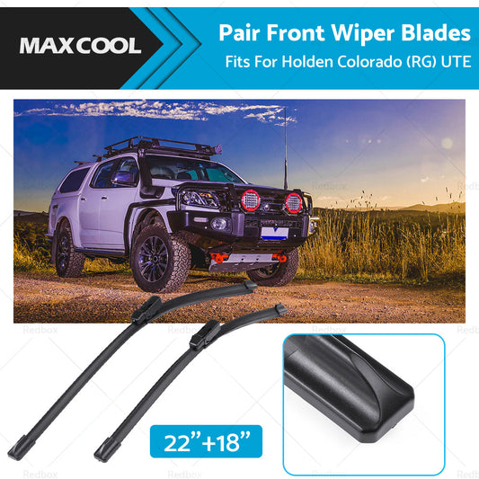 For Holden Colorado RG 2012-2019 Front Windscreen Wiper Blades Pair 18 inch  22 inch  2x