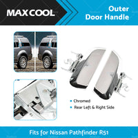 Chrome 1 Pair LHRH REAR Outer Door Handle For Nissan Pathfinder R51 2005~2013