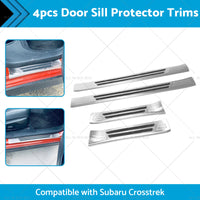 4x Suitable For Subaru Crosstrek 2023 Steel Door Sill Protector Trim Scuff Plate