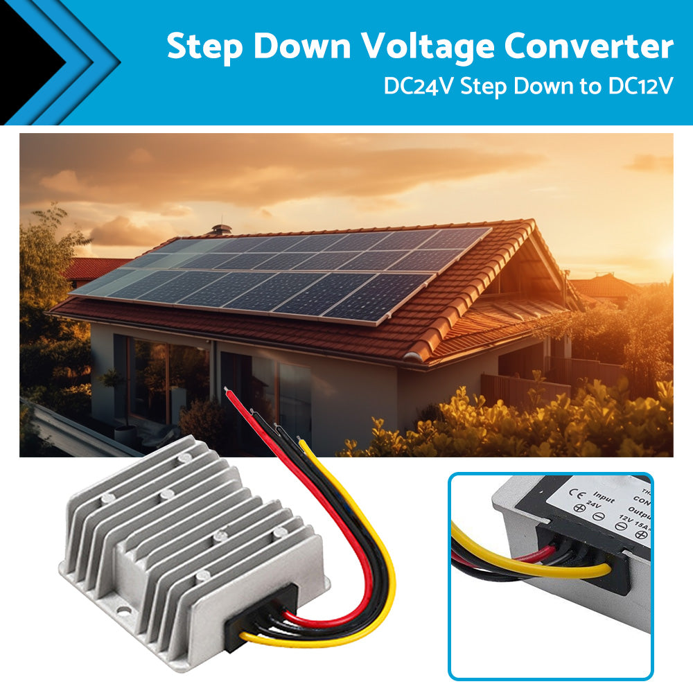 DC Voltage Converter 24V Step Down To 12V 15A 180W Power Supply Regulator