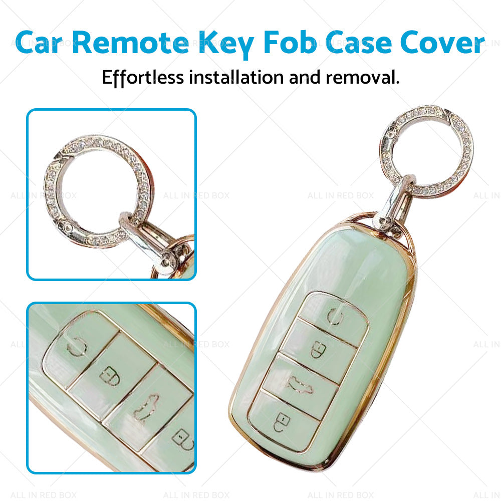 TPU Car Remote Key Fob Case Cover Suitable For Chery Omoda 5 Green