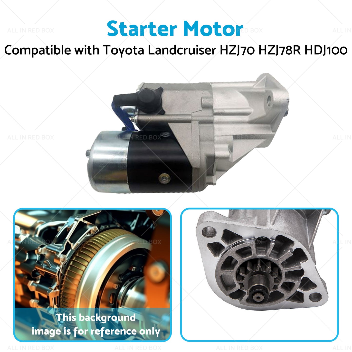 Starter Motor Suitable for Toyota Landcruiser HZJ80 HZJ105R 4. 2L Diesel 97-07