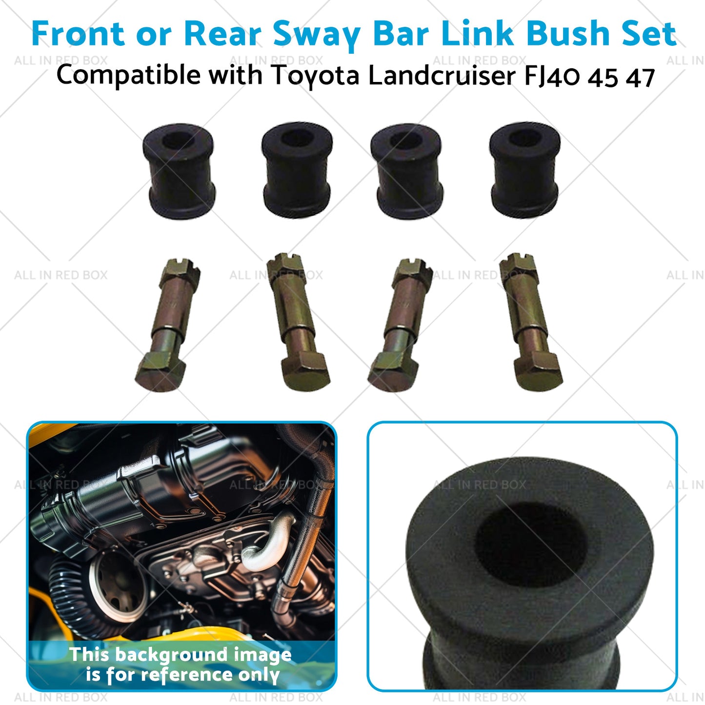 4 Set Sway Bar Link Bush Front or Rear Suitablefor Toyota Landcruiser FJ40 47 45