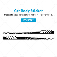 2pcs set Car Body Stickers Long Stripe Side Skirt Decoration Decals