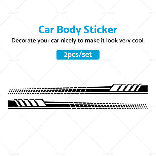 2pcs set Car Body Stickers Long Stripe Side Skirt Decoration Decals